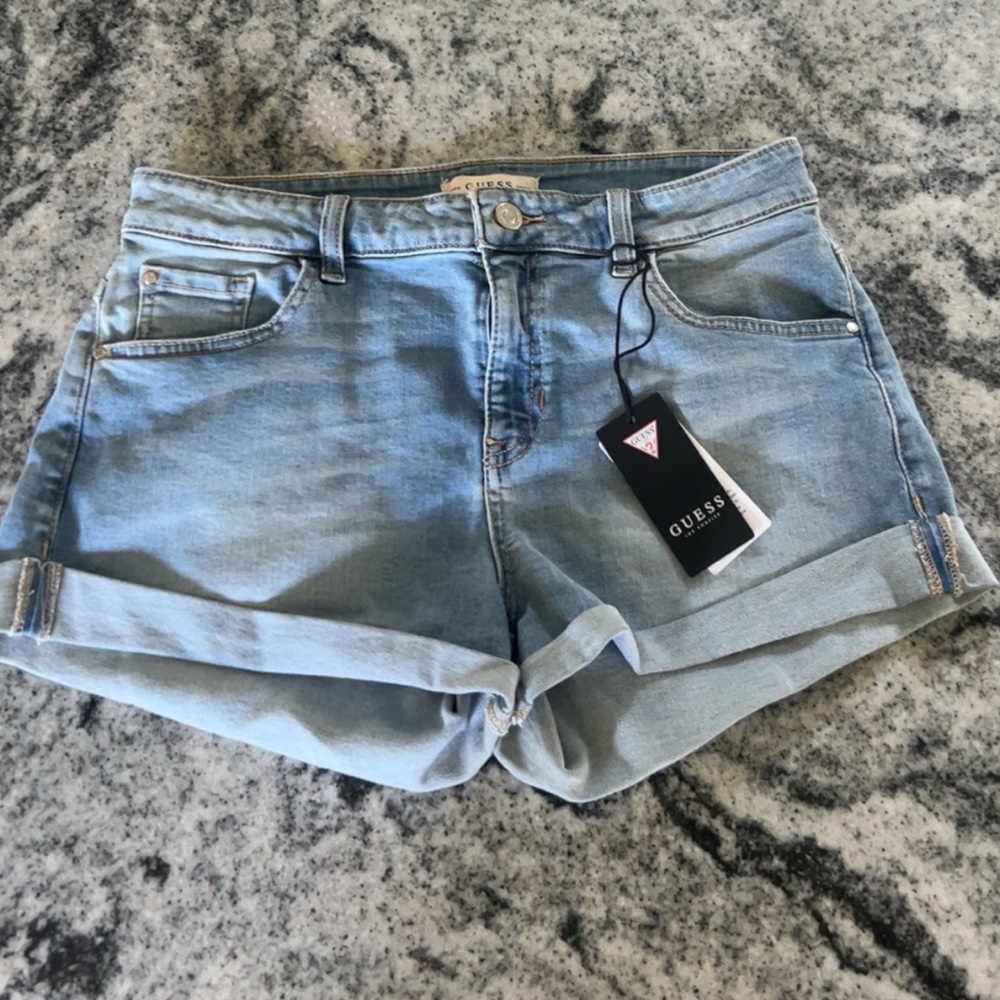 Guess Light Blue Denim Shorts